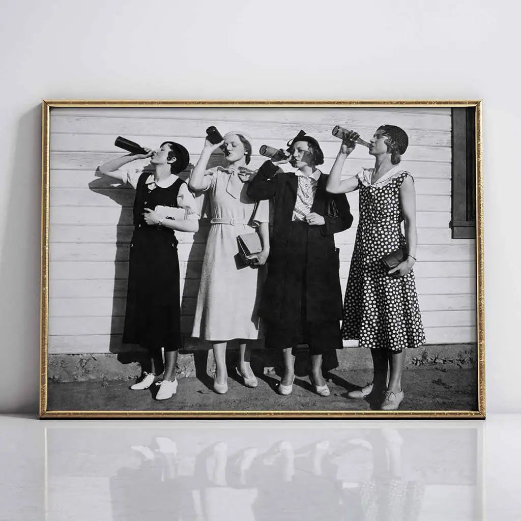 Prohibition Photo of Women Drinking Downloadable Art