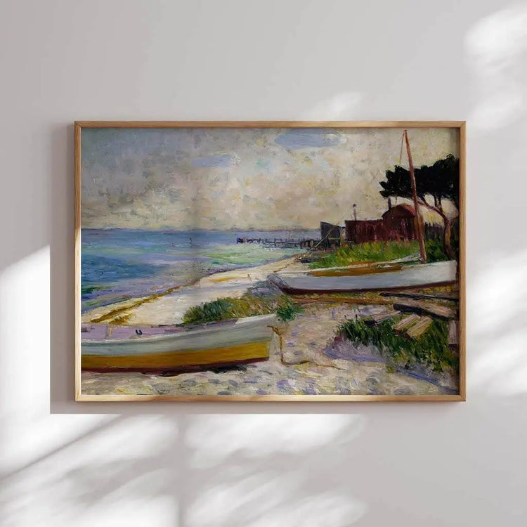 Boats On The Beach Digital Art Prints