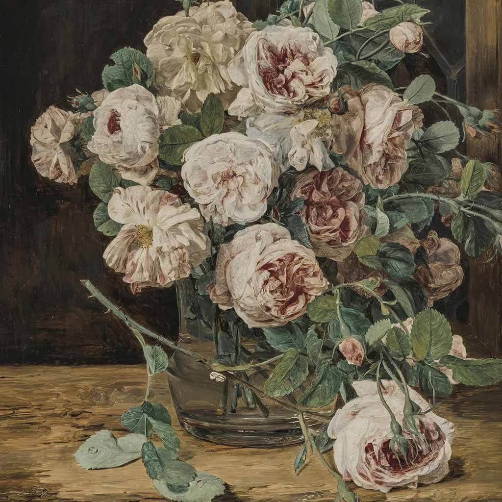 Bunch of Roses by a Window