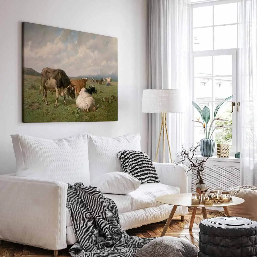 Cattle in the Meadow Digital Art Prints