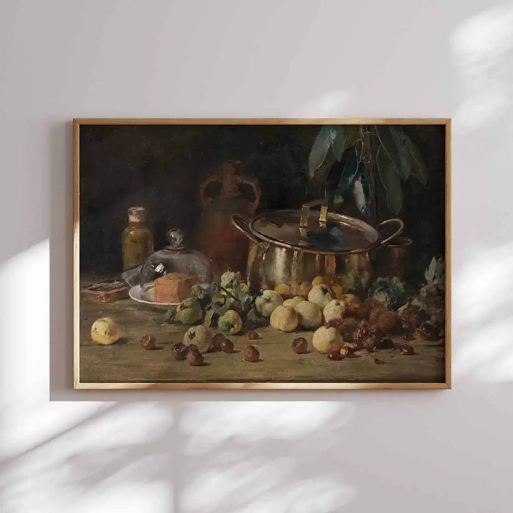 Copper pot and fruit Digital Art