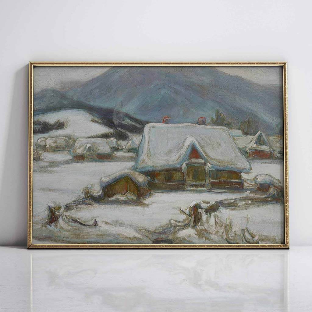 Cottages in the Snow Artwork