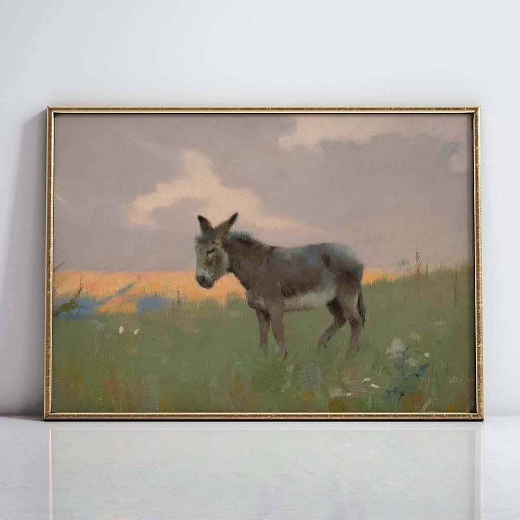 Cute Donkey Art Prints