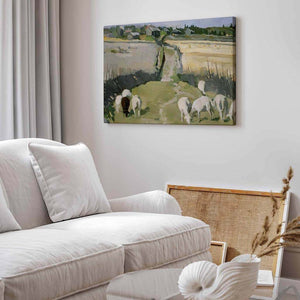 Farmhouses and Flock Art Prints