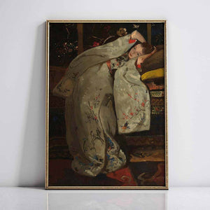 Girl in a Kimono Printable Painting