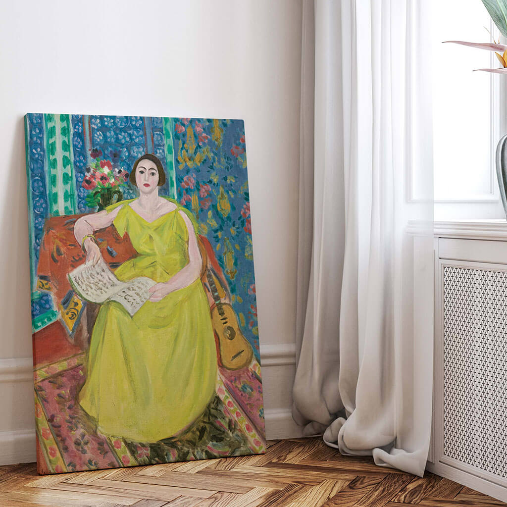 The Woman in Yellow Printable Wall Art