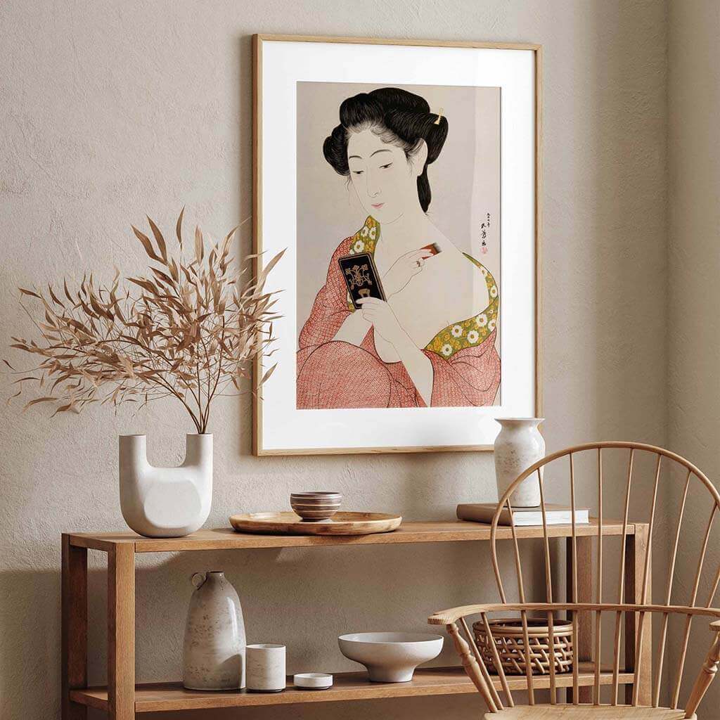 Japanese Woman with Makeup Art Prints