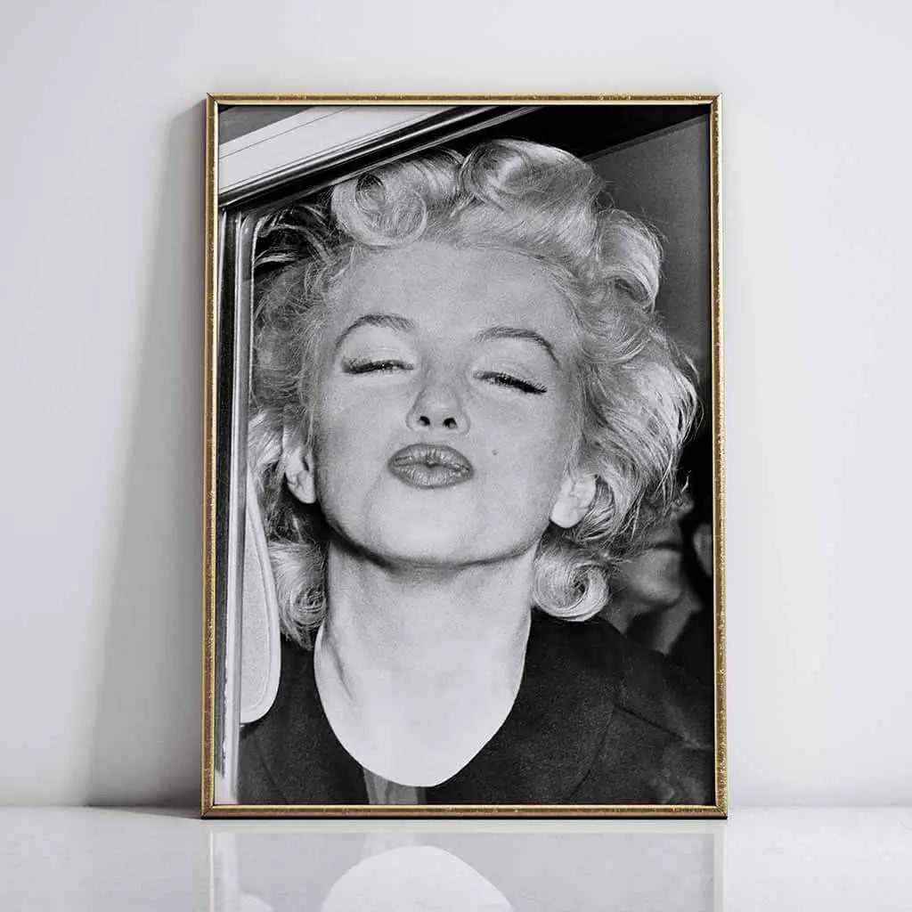 Marilyn Monroe Puckering Lips Digital Art Posters