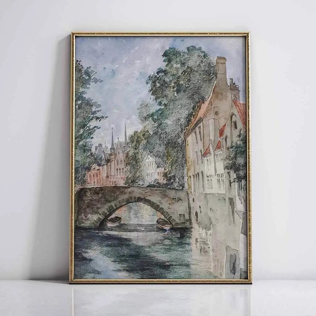 On the Canal, Bruges Artwork