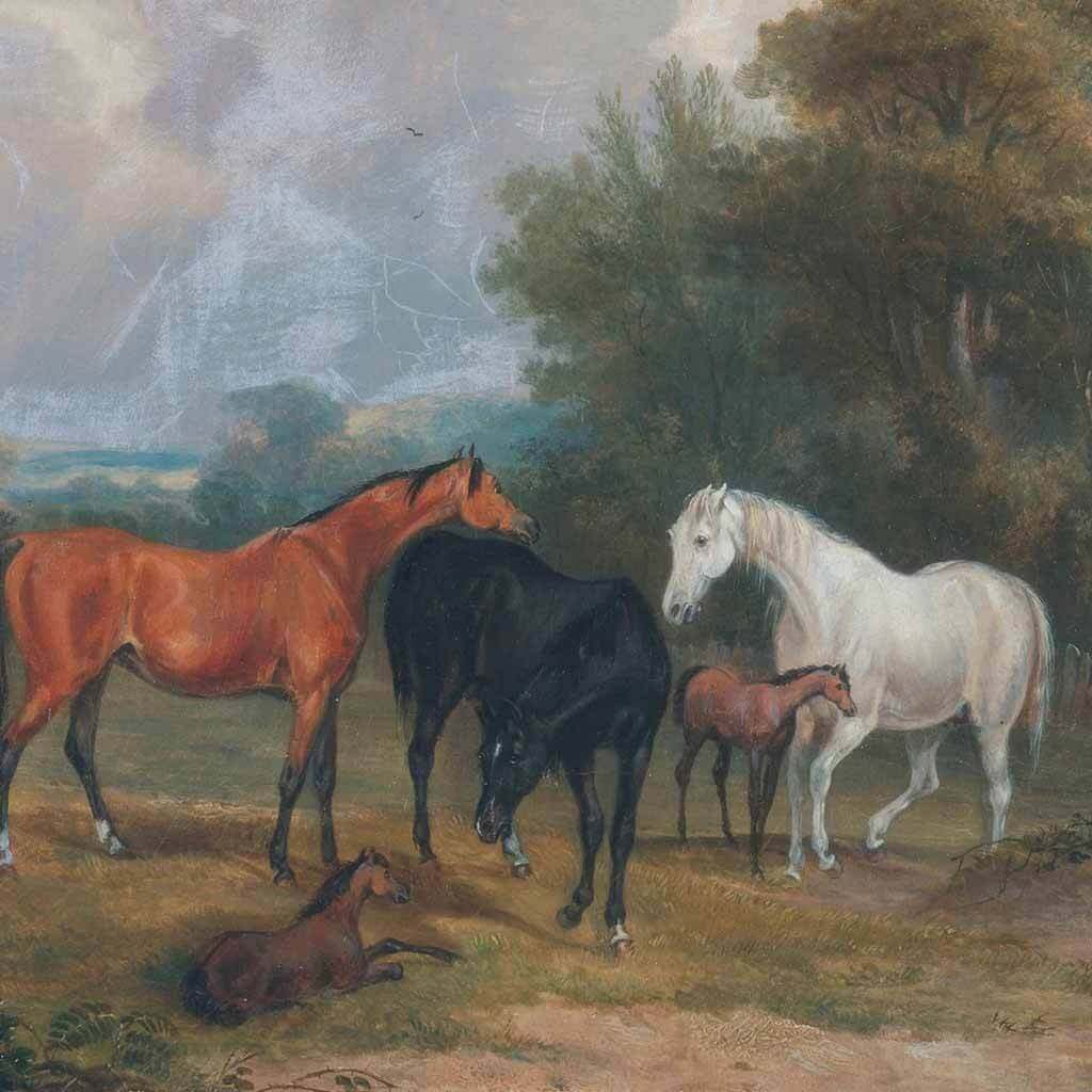 Pastoral Steeds Art Painting