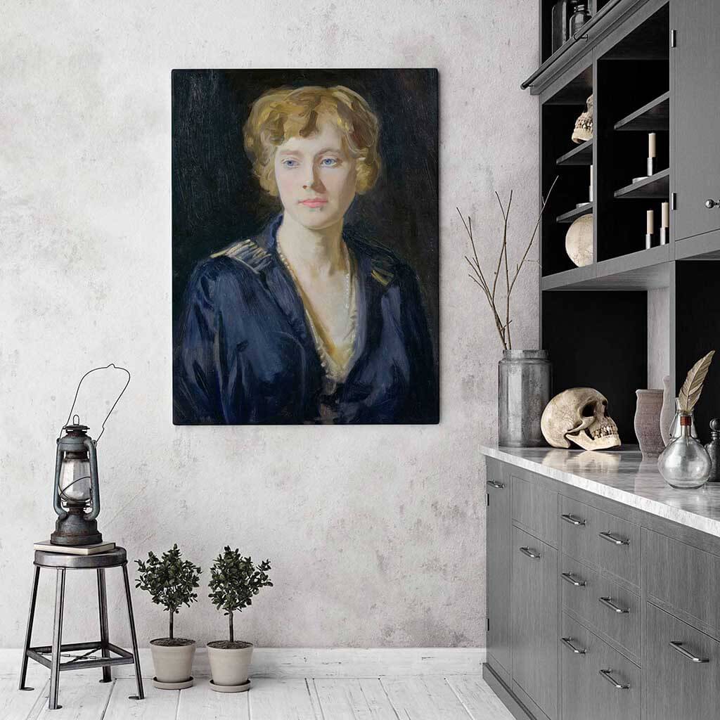 Portrait of a Fair-Haired Woman Printable Wall Art