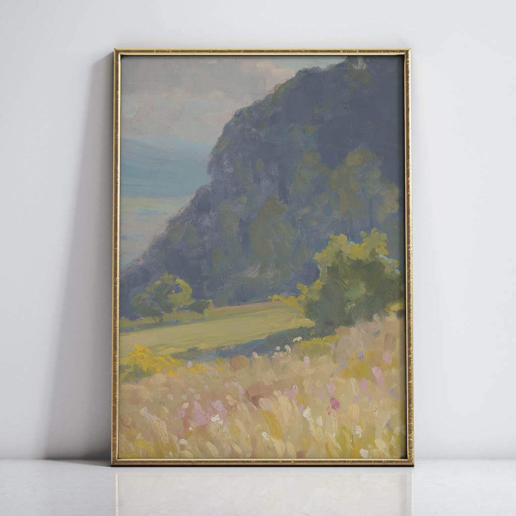 Summer Quiet Valley Instant Download Art