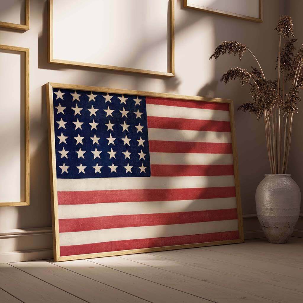 Thirty-Six Star American Flag Art Print