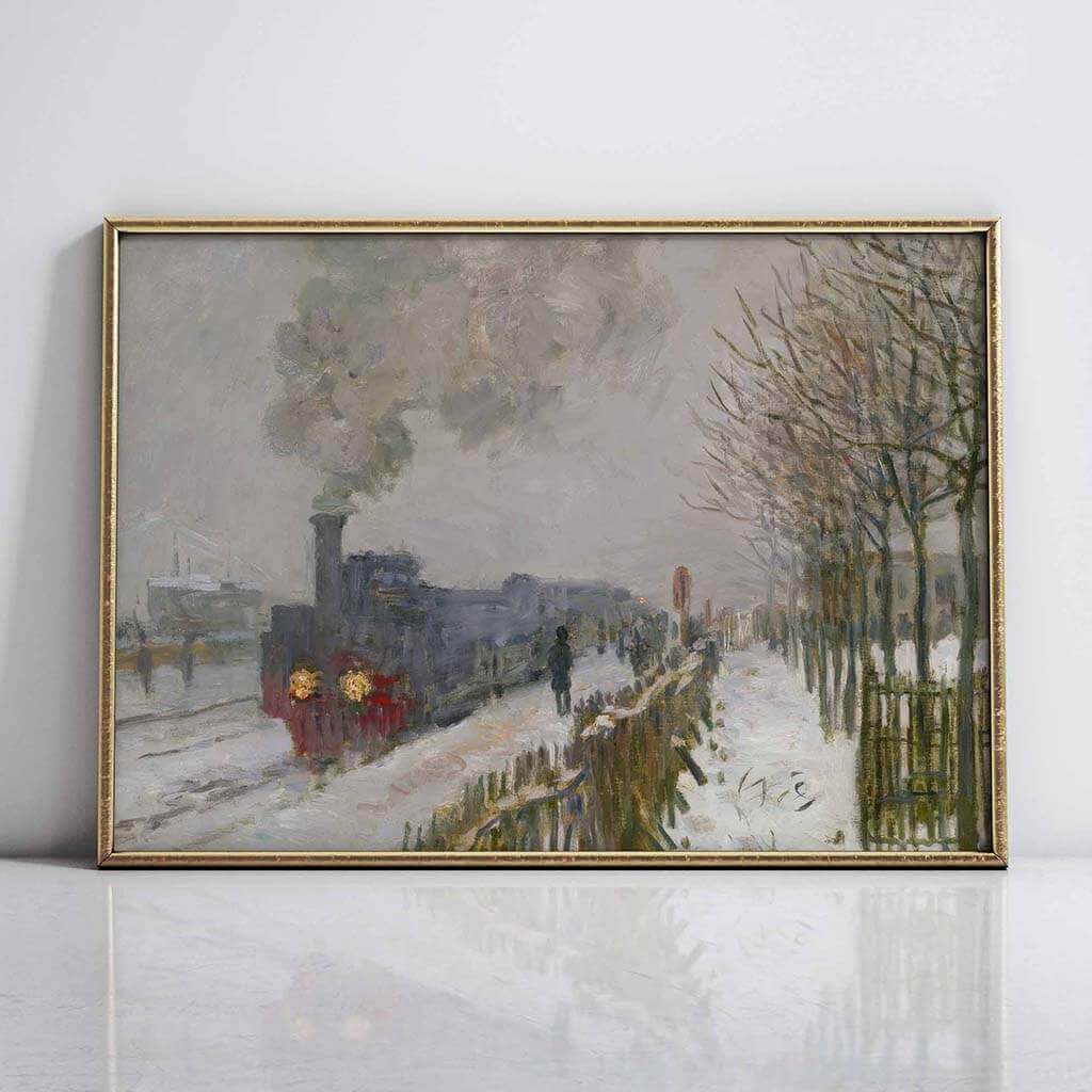 Train In The Snow Printable Art