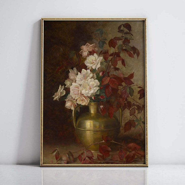 Vintage Brass Floral