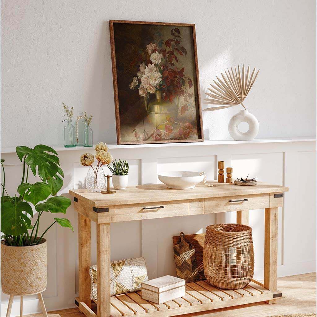 Vintage Brass Floral