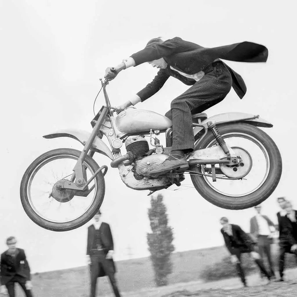 Vintage Motorcycle Leap Printable Wall Art