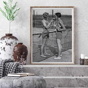 Women's Tennis Player Smoking Moment Artwork