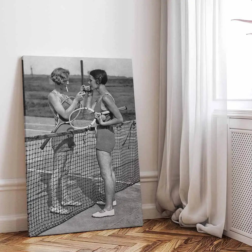 Women's Tennis Player Smoking Moment Digital Art Posters